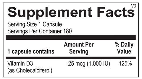 Vitamin D 1,000 IUIn addition to supporting bone health, vitamin D plays an important role maintaining cardiovascular health and immune function, and promoting an overall sense of well-being.