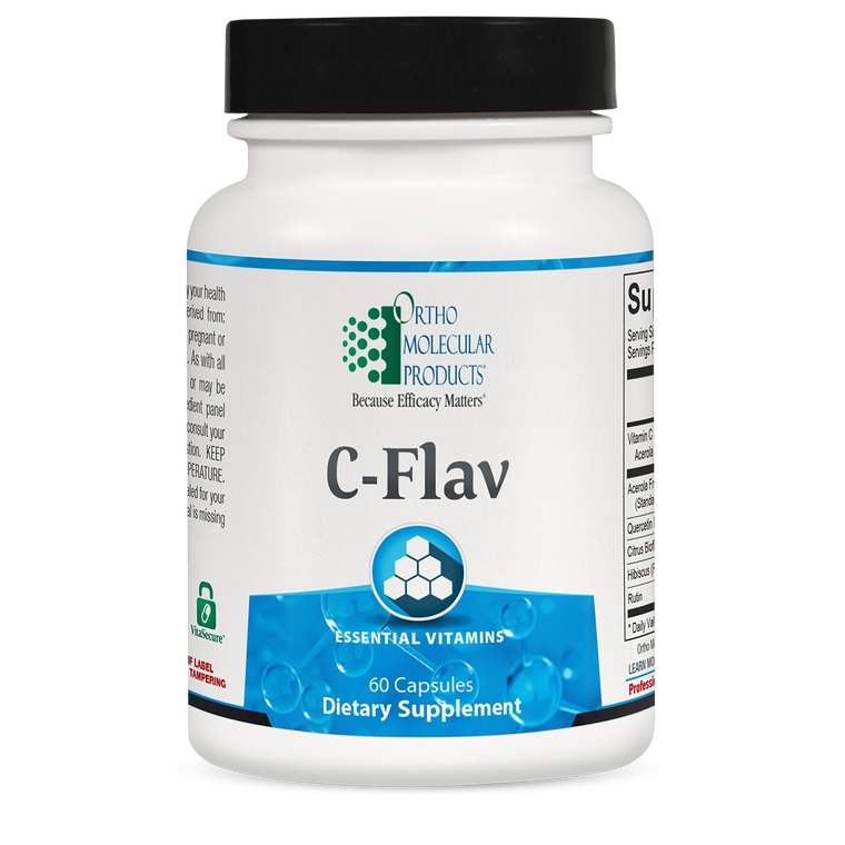 C-FlavCreated from multiple sources rich in vitamin C, C-Flav includes antioxidant protection and enhances immune function. The formula helps support healthy collagen synthesis and connective tissue maintenance.