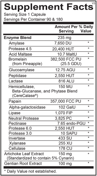 Digestzyme-V is a comprehensive, vegetarian blend of enzymes designed to support digestion and help unlock nutrition from food