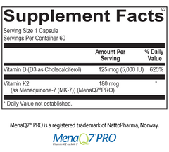 K-FORCEVitamins K and D act in synergy in the process of supporting and maintaining bone, cardiovascular and immune health. Ortho Molecular Products is the exclusive provider of MenaQ7® PRO, the most widely studied form of vitamin K2 as MK-7