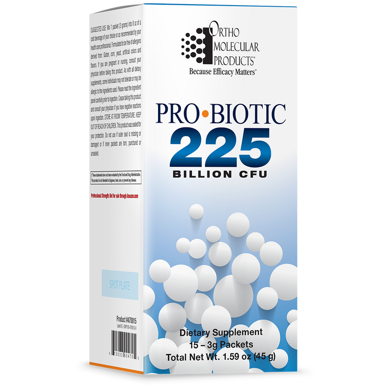 Probiotic 225 is a maximum-strength probiotic for cases of acute gastrointestinal (GI) and immune challenges.