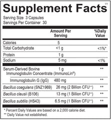 Ortho Spore IG™ is a spore-based, broad-spectrum probiotic formula designed to promote a healthy gut microflora, protect mucosal integrity, and relieve small intestinal bacterial overgrowth (SIBO).