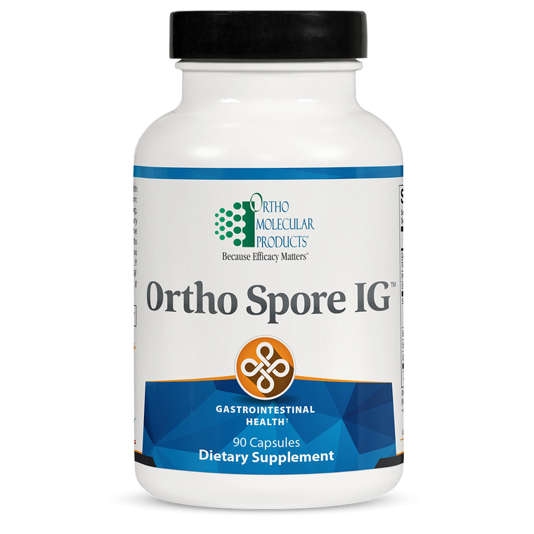 Ortho Spore IG™ is a spore-based, broad-spectrum probiotic formula designed to promote a healthy gut microflora, protect mucosal integrity, and relieve small intestinal bacterial overgrowth (SIBO).