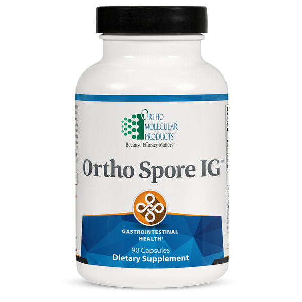 Ortho Spore IG™ is a spore-based, broad-spectrum probiotic formula designed to promote a healthy gut microflora, protect mucosal integrity, and relieve small intestinal bacterial overgrowth (SIBO).