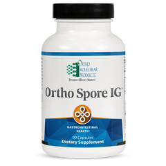 Ortho Spore IG™ is a spore-based, broad-spectrum probiotic formula designed to promote a healthy gut microflora, protect mucosal integrity, and relieve small intestinal bacterial overgrowth (SIBO).