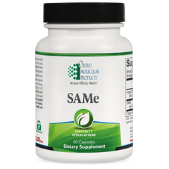 SAMeAs a donator of methyl groups, SAMe supports glutathione production, liver health, musculoskeletal and joint comfort, and a positive mood.