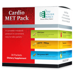 Cardio MET Pack provides a complete cardiometabolic protocol, combining three comprehensive supplemental formulas in convenient, easy-to-take packets.